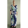 Sexy V-neck beautifully printed plus size and floor dress fashion women's clothing M8573