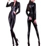 2016 New Style Women Black Zipper Jumpsuit Costume M7265