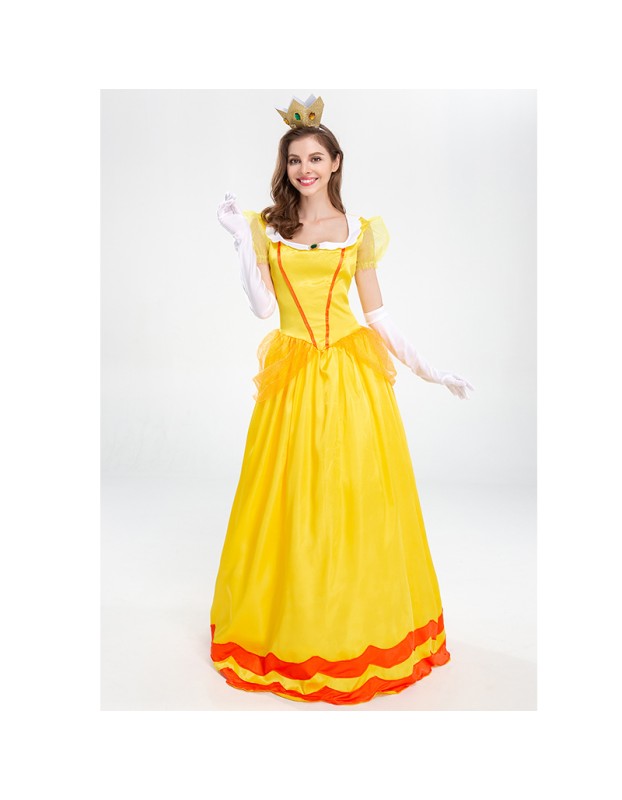 Halloween Dress Cosplay Yellow Beauty And Beast Biqi Belle Princess Uniform YM2897