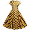 2022 Polka Dot Women Waist Temperament Swing Elegant Dress JY13654