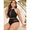 Backless Mesh Hollow Out Mini Bikini Sexy Fat Women Swimsuits 20171