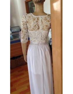 White Fashion Show Long Evening Dress M2311a