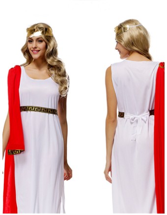 Athena  White Long Dress Costume M40453