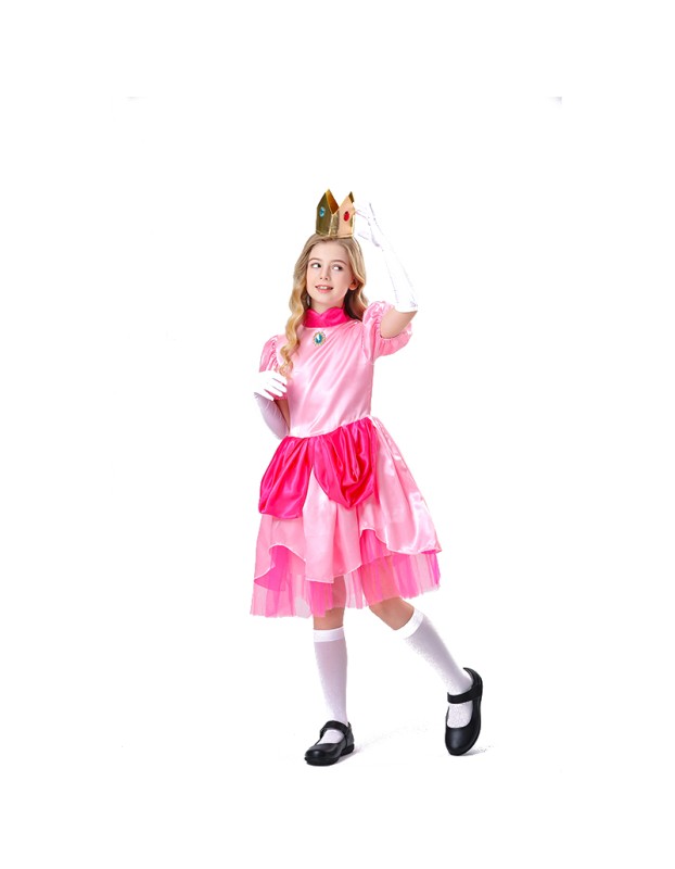 Halloween Children Pink Dress Fairy Tale Party Princess Dress Show Costume YM5823