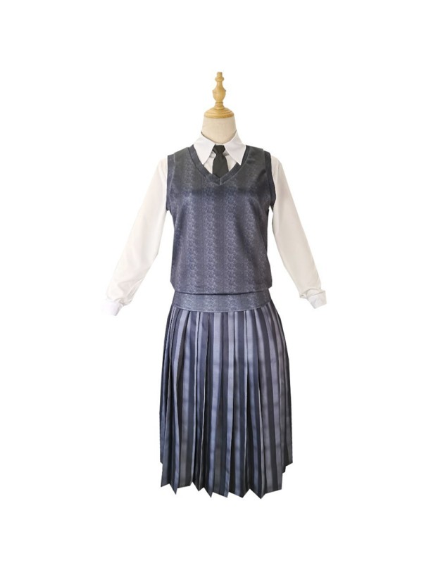 The Addams Family Costumed Female Wednesday Same Style Cosplay School Uniform YZ411