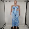 sexy tube top slim two piece top and pants sets M8599