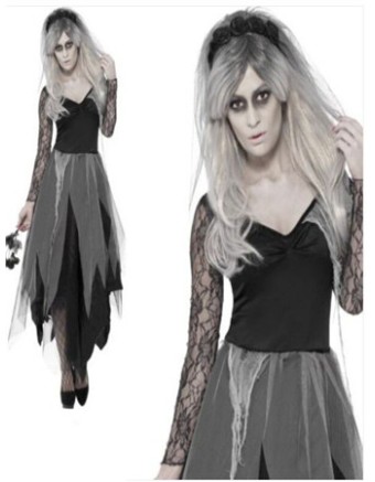 Ghost bride costume M40095