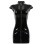 Sexy Mesh Patchwork Faux Leather Gothic Fetish Dress M7293