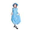 British colonial farm dress girls costume children blue dot dress cosplayM40648