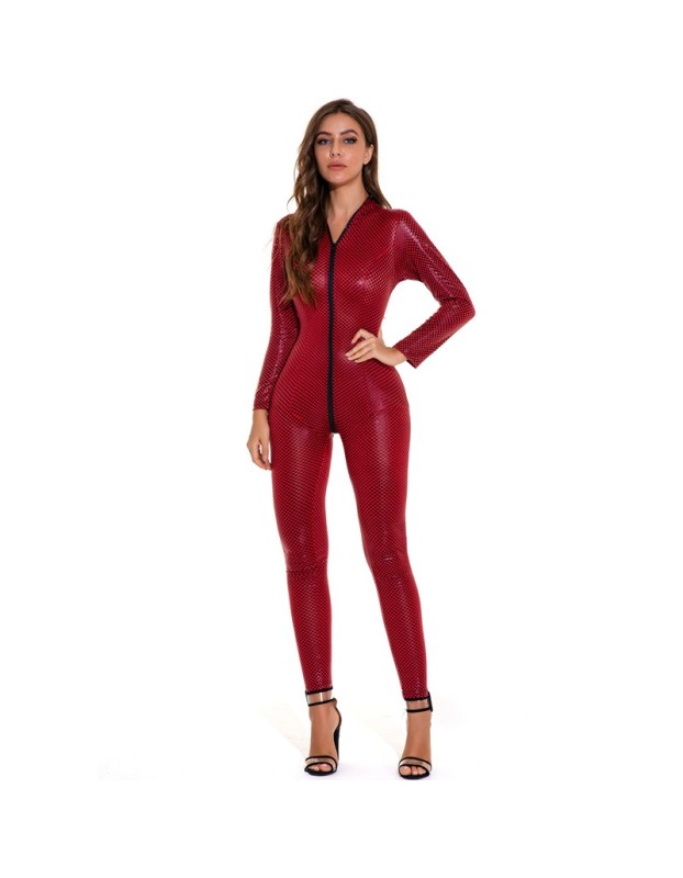Snakeskin long-sleeved high-necked paragraph M7155A