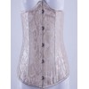 apricot sexy jacquard corset m1837b