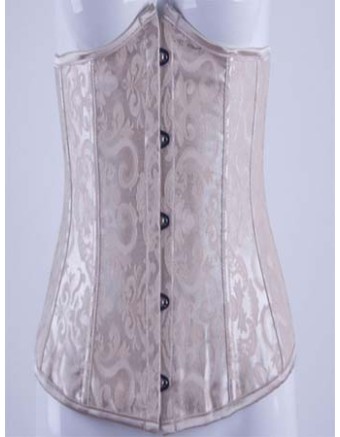 apricot sexy jacquard corset m1837b