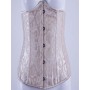 apricot sexy jacquard corset m1837b
