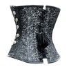 Floral printed with chain button decoration side up corset for women casual clothes over bust waist