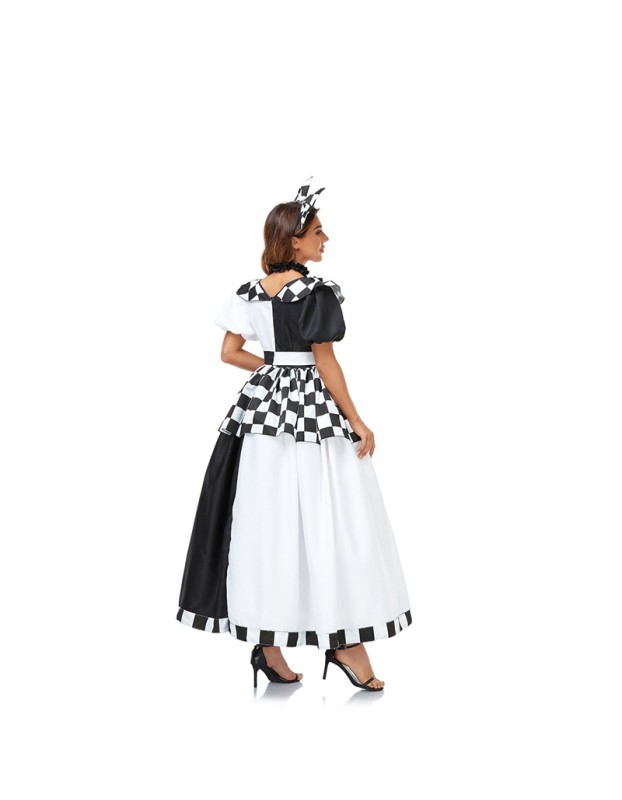 Elise Wonderland Halloween Cosplay Plaid Mickey Mouse Costume DL2029
