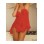 red sheer strappy babydoll m3329a