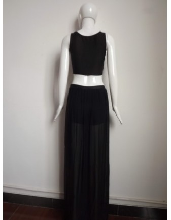 Black Two Piece Bodycon Evening Dress M3968a