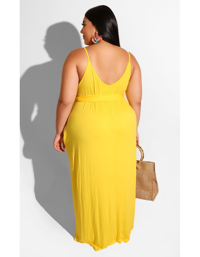 Womens Spaghetti Strap Beach Maxi Dress Plus Size M8425