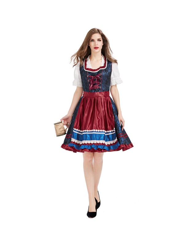 High Quality Traditional Bavarian Oktoberfest Beer Girl Costume m40664
