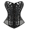 Sexy Black Mesh Overbust Corset M1312