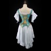 Retro Style Fan Shaped Corset Skirt U Collar Steel Bone Corset WK2297