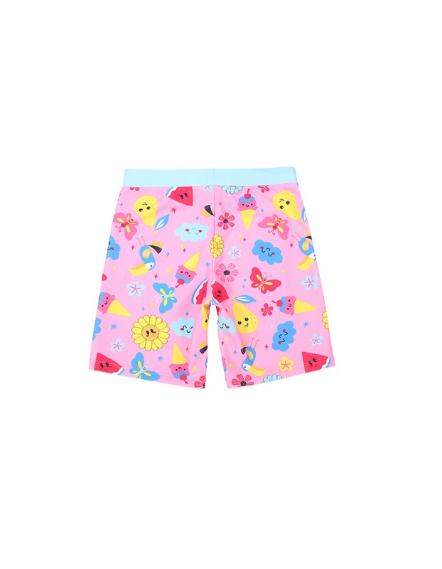 Floral Children's Swimsuit Girls Swimming Suit Short Sleeve Sun Protection Cute Swimsuit KF213