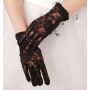 Fashion black floral lace gloves G1502