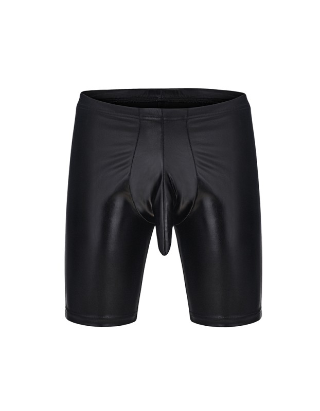 Barwear Club Tight  Men Shorts Patent Leather Pants Sexy Underwear N988