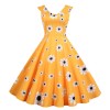 Print Casual Women Summer Doll Collar Slim Bohemian Dress JY15037