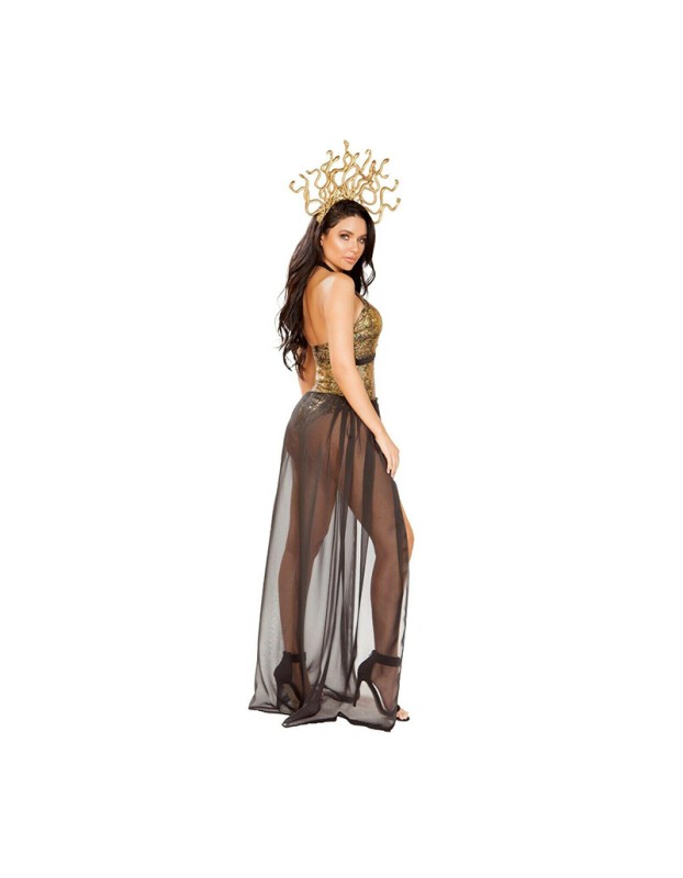 Snake Print Witch Costume Ancient Greek Mythology Medusa Cosplay MS4517