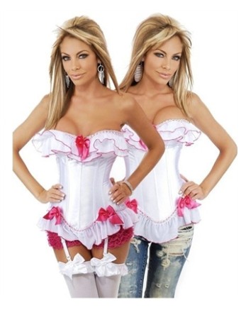 sexy white lace bundle of edge corset m1748