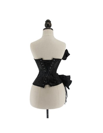 Luxury Lace Floral Ruffle Jacquard Off Shoulder Overbust Corset WK2277a