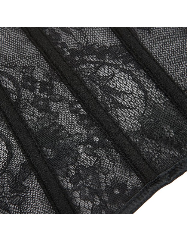 Lightweight Tight Abdomen 4 Buckle Version Of Perspective Lace Waist Corset QF869