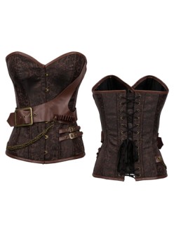 BROWN RETRO CORSET M1389