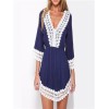Womens boho sleeve off shoulder mini dress M30050