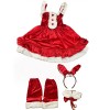 Christmas Performance Role Playing Costumes Pure Red Rabbit Skirt Suit SM7703