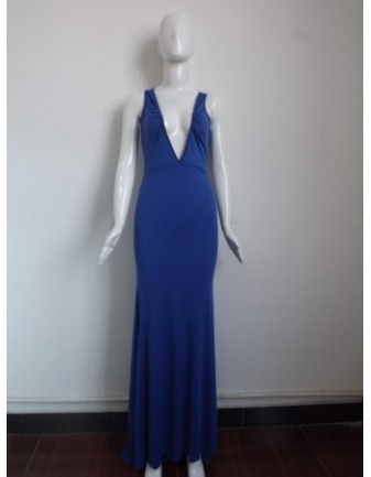 Fashion Design Blue Maxi Dress M3982a
