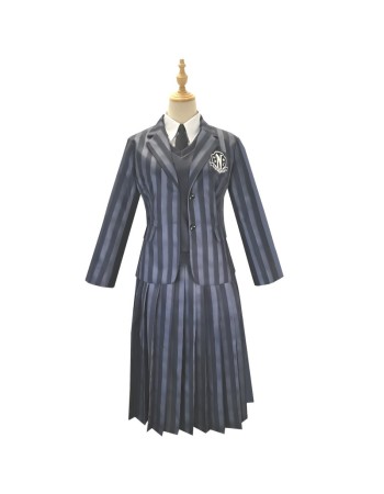 The Addams Family Costumed Female Wednesday Same Style Cosplay School Uniform YZ411
