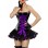 women leather black bustier m1209C