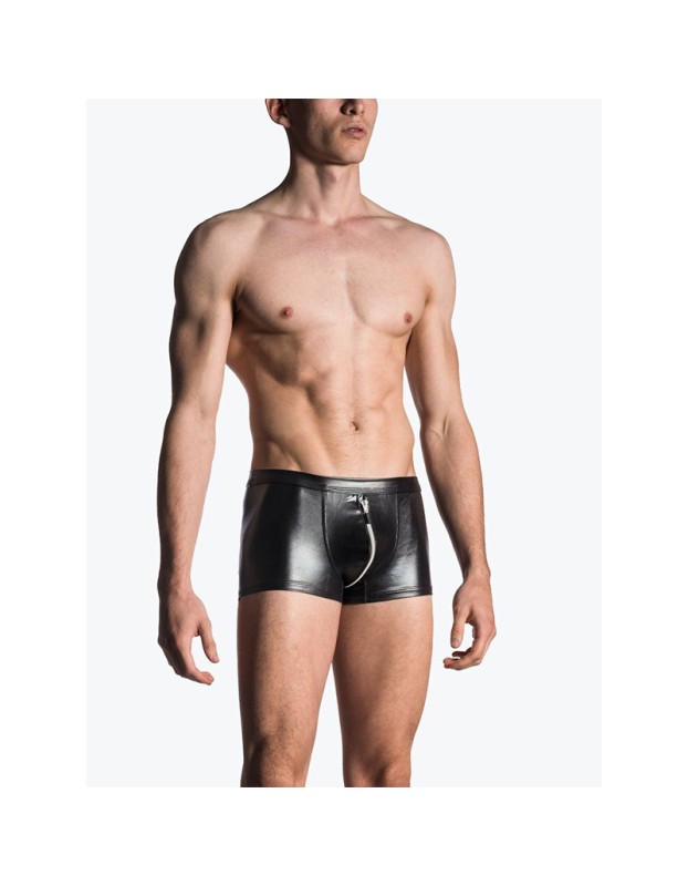 Patent Leather Zipper Black Short Pant Slim Men's Leggings Thin Nightclub N805