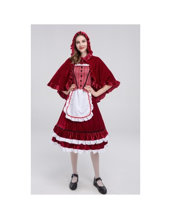 Classic Cosplay Little Red Riding Hood Princess Castle Queen Costume  YM8692