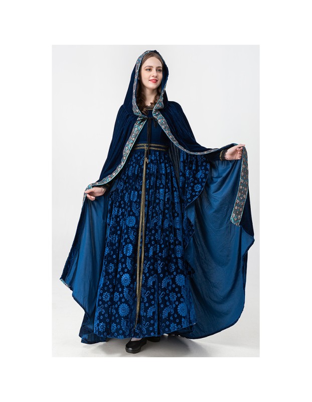 Witch Robe Stage Role Play Retro Court Vampire Charmed Costume Cosplay YM9308