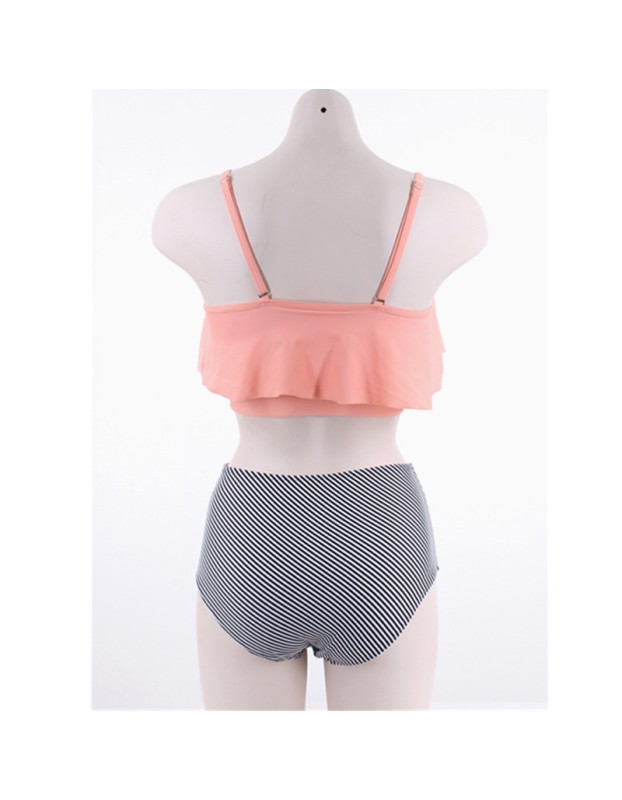 Summer high waist stripes bikini sweet swimsuit M17090