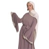 Stylish Patchwork Flared Sleeves Temperament Dress Long Women Dress 21668