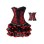 red corsage decorated jacquard corset with skirt m1976C