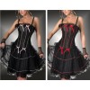 Pink Bow Black Corset SKirt Dress M1617