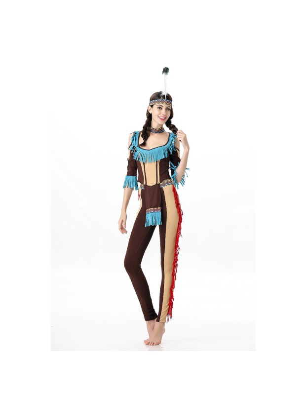 Women Costume Indian Native Savage Cosplay Masquerade Costume MS40201