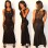 Woman in Black Backless Maxi Dress M30070