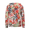 Coat Jacket Floral Print Long-Sleeved Pullover Casual Women Hoodies Fashionable LQ156