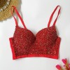 Body Shaping Wipe Chest Performance Sexy Crop Wrap Chest Nail Bead Top 8900